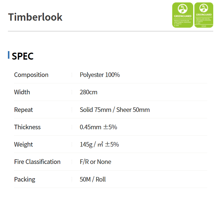 TimberLook spec